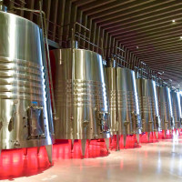 The winery is a modern production